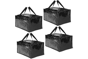 ZIZINET Moving Bags, Moving Bags Extra Large Strong,90L Big Bags with Backpack Straps,Handles, Zippers and Tag Pocket, for Moving,Travelling,Camping, Gardening Tools,Holiday Decorations Storage,4PCS