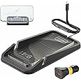 15W Wireless Car Charger Pad, Polmxs 2 in 1 Large Car Phone Holder Wireless Charging Pad Non Slip Charging Mat incl. 40W Car Charger for iPhone 16 15 Pro Max 14 13 12 Samsung Google Aiprods