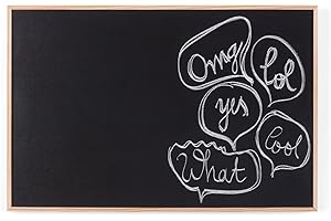 ‎BI-OFFICE Bi-Office Kreidetafel New Basic, Memoboard mit Natur Kiefernholz Rahmen, 585x385 mm