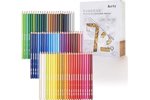 Arrtx Lot de 72 crayons de couleur parfaits pour les adultes et les artistes, les croquis, les ombrages et le gribouillage, noyau souple, crayons de couleur pour livres de coloriage pour adultes..