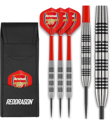 FOCO Set Freccette Liverpool FC 90% Tungsteno - 24g Con Alette E Steli The Reds - Licenza Ufficiale - 5