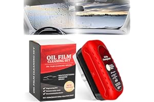 SEQGANTE 120 ml Car Glass Oil Film Stain Emover, 2024 Nuovo Detergente per Vetri Auto, Forte Windshield Oil Remover Brush, Glass Cleaning Board per Rimuovere Lo Sporco dai Vetri Dell'auto