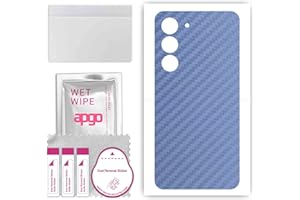 apgo Rückseite Schutzfolie, Skin, kompatibel mit Samsung Galaxy S23+ Plus, Hinten Displayschutzfolie aus Vinylfolie, kratzfest, einfache Montage - Carbon Marine