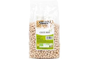 Oltresole, Garbanzos Ecológicos 1 Kg, Legumbres Secas Ecológicas de Cultivo Controlado, Excelentes para Sopas, Ensaladas, Verduras y Recetas Saludables, Envase Familiar Ideal