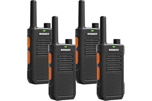 NXGKET Talkies Walkie Longue Portée pour Adultes, PMR446 Talkie-Walkie Professionnels avec Batteries Rechargeables 1500 mAh, Licence 16 Canaux, Radio Bidirectionnelle, Chargement USB-C