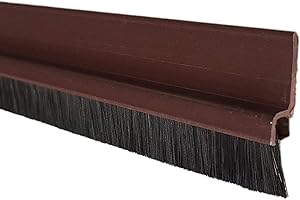 Stamplast srl Paraporta parafreddo sottoporta Rigido in PVC con Spazzola 1mt (Marrone)