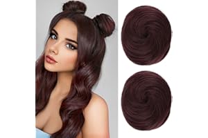 REECHO 2 Stück Mini-Krallen Haarknotenverlängerungen zum Einklipsen für unordentliche und Katzenohren, Perücken-Zubehör, Hochsteckfrisur-Haarteile für Frauen