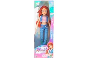 WINX CLUB Winx – Bloom Iconic, Bambola 27 cm Snodata con Top e Jeans a Zampa della Serie TV, Giocattolo per Bambina e Bambini dai 4 Anni