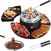 CEIEVER 2'si 1 arada S'Mores Maker &amp; &Ccedil;ikolata Fond&uuml; Seti, Sıcaklık Ayarlı Elektrikli Marshmallow Kavurma Makinesi ve 10 Akses