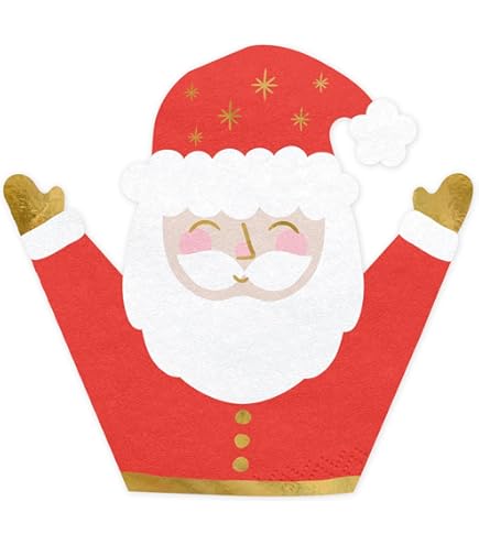 20 servetten Kerstmis stapel grappige kerstmannen als tafeldecoratie. Papieren servetten met motief. Ook voor decoupage en servet techniek 33x33cm