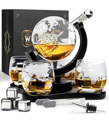 Maverton Geometric Whiskey Decanter And Glasses With Engraving - View #6
