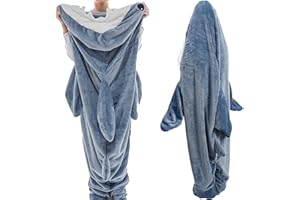 BPTZYLN 1 Pcs L Size Shark Onesie Shark Onesie Kids Shark Outfit,Shark Costume shark Blanket Shark Hoodie Shark Blanket Hoodie,For Cosplay Shark Costume, Shark Gifts, Shark Lovers