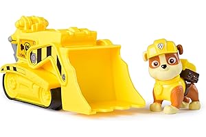 Paw Patrol, Bulldozer di Rubble, Veicolo e Personaggio Rubble, Giochi Bambini, 3+ anni