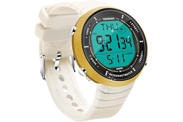Montre Sport Femme Etanche 10 Atmosphérique pour Plongée et Piscine avec Chronomètre, Réveil, Minuteur, Double Fuseau Horaire, Calendrier, Rétroéclairage, Format 12 ou 24 Heures
