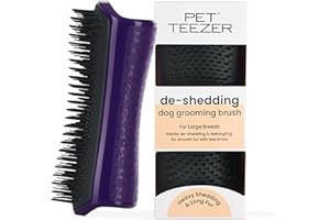 Tangle Teezer | Pet Teezer szczotka do odrzucania i pielęgnacji psów, szczotka do suszenia lub szczotka do kąpieli dla psów, fioletowa i szara