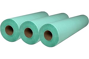 MUNTRADE Papel Camilla Parafinado Antigoteo Verde | 60 cm x 70 m (3 Rollos Sin Precorte)