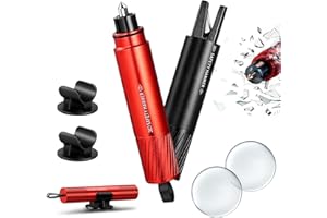 Tatxmalv Marteau de Sécurité pour Voiture Portable, Lot de 2 Brise Vitre Voiture, 2 en 1 Marteau d'urgence de la Voiture, avec Base, pour Sauvetage d'urgence et L'évasion d'urgence (Rouge + Noir)