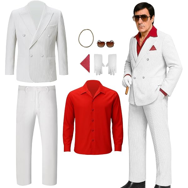 Lunettes De Soleil Scarface Tony Montana - Dégradé Noir/blanc, Protection UV100%, Taille Unique