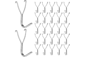 MOROBOR Lot de 100 crochets en acier inoxydable de 20 mm pour rangement de cuisine, garage, accessoires, outils d'établi, fournitures d'artisanat, bijoux