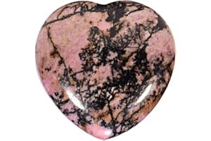 Morella Pierres précieuses en forme de cœur Ange porte bonheur ange gardien à emporter partout 3 cm dans un sac de velour