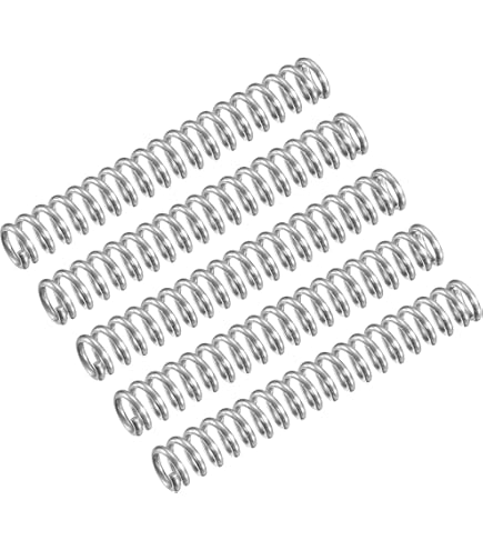 Lot Ressorts Compression Argent Ressorts De Compression 5 Pièces - OD 2mm, Fil 0.3mm, Longueur Libre 30mm, Finition Argent Compresseur De Ressort Amortisseur
