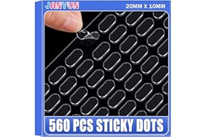 JANYUN 560 Pieces Mounting Putty, Double Sided Dots Sticky Removable Poster Putty Clear Sticky Tack for Pictures Wall Hanging Adhesive Round Putty Water-Repellent for Office Home Decoration(2 * 1cm)