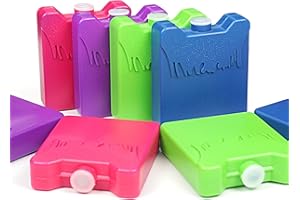 WORLD-BIO 8 Kühlakkus Kühlelemente für Brotdose Kühltasche Klein Kühlakkus Lang anhaltende Erkältung für Schule, Picknick, Camping, Angeln USW