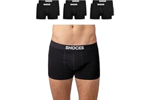 Snocks Pacco 6 Boxer Uomo Cotone Bio Elasticizzato - Mutande Uomo Senza Etichette Irritanti - Boxer Pack Taglia S-4XL
