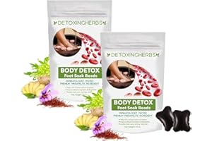 EASPOWEST GFOUK Detoxingherbs Cleansing Foot Soak Beads, Slimwe Body Detox Foot Soak, Botanical Cleansing Foot Soak Beads, GFOUK Foot Soak Beads, Lymphatic Drainage Ginger Foot Soak (2 Pack)