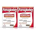 Feroglobin B12 Capsules for Hemoglobin & Red Blood Cell Formation | Iron, Folic Acid, B12, B6 & Zinc | Combo Pack of 2 (30 Capsules Each)