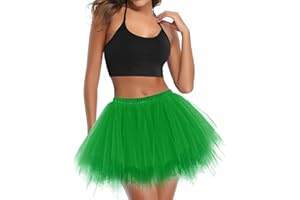 UOTORI Tüllrock Damen Tutu Kurz Petticoat Unterrock Ballet Tanzrock Vintage Tüll Kinder Retro Ballettrock