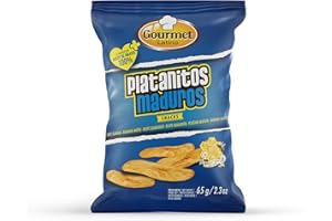 GL GOURMET LATINO Platanitos Maduros - Bolsa de 65 g - Aperitivo Sin Aceite de Palma - Ideal para Picar Entre Horas - Elaborado con Plátano Maduro y Aceite de Girasol - Gourmet Latino