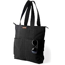 Buy Harry Kritz Women Black 100% Cotton Premium 5 Pocket Tote Bag