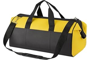 CROWNSHOP Tool Bag 16 in Heavy Duty Multi Tool Bag 37x21x29CM Organiser Technician Bag with Adjustable Shoulder Strap for Office Workshop Daily Use