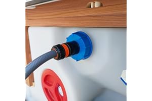 MAJOCOMPTEC Adaptador de depósito agua para autocaravana Watertwin, accesorio boquilla llenado caravana, tapa con doble conexión Gardena (adaptador IG60 rosca)