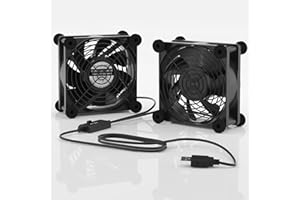 euroharry USB Ventole PC 2 in 1 120mm Con ventola USB regolabile a 3 velocità da 5 V / 0,3 A, con griglia di protezione in metallo Ventola per alloggiamento per pc/laptop/amplificatore stereo
