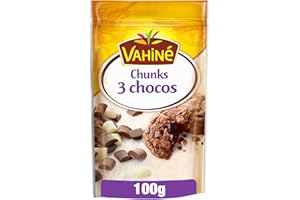 Vahine Pâtisserie Pépites Chunks 3 Chocolat, Pour Gâteaux, Cookies et Desserts, 100g