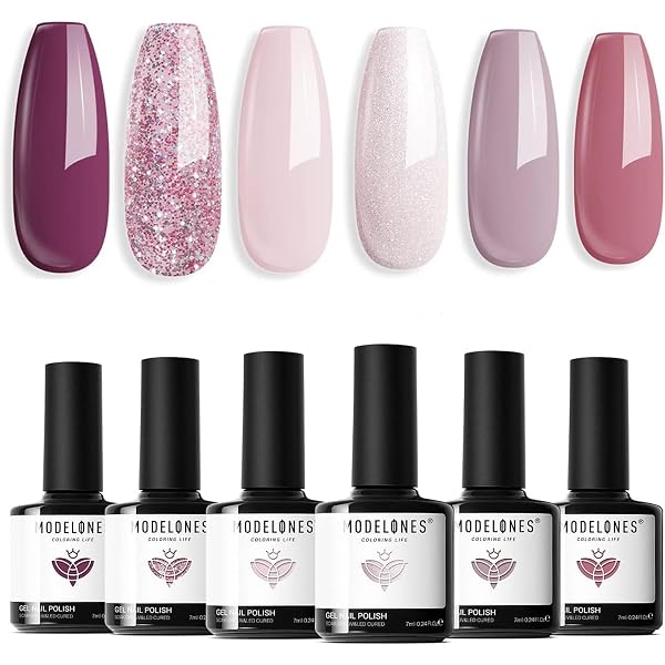 Vishine Gel-Nagellack Set – 2 Farben Weiß & Schwarz, UV/LED Aushärtend, 8 Ml