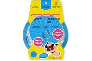 Japan Premium Pet Frisbee für Hund | Aller Rassen | Wurfscheibe Hundefrisbee mit Weichem Material | Helle Farbe Hunde Frisbee Scheibe Fördert Bewegung, Ausdauer & Bindung | Größe S | Blau