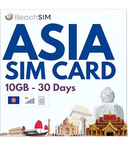 SIM Asia 4G Prepagata - 10GB Per 30 Giorni In Giappone, Corea, Thailandia E Altri 11 Paesi - Foto 5