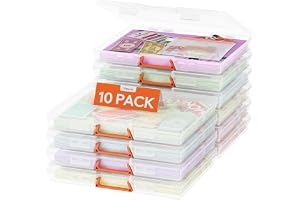 Lifewit 10 Pack Plast Brädspel Förvaringslåda och Lagring med Extra Dragkedja Förvaringspåse, Bärbar Projektförvaringslåda me