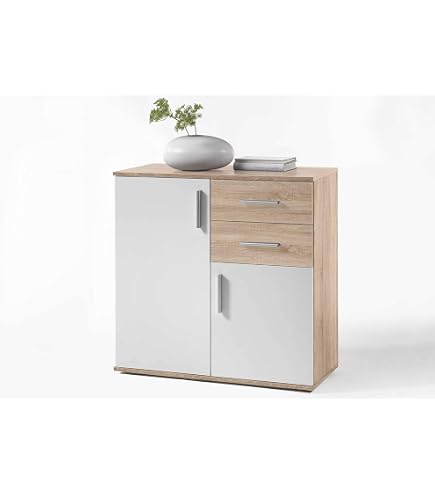 Scrivania angolare 160x145 cm in legno rovere sonoma con passacavi - Janer
