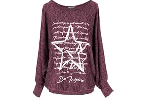 Emma & Giovanni - Sudadera Oversize con Estampado de Estrellas - Mujer