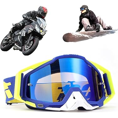 Lunettes De Moto OUTAD - Coupe-vent, Anti-poussière, UV400 - Noir/Jaune