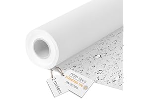 DreamRoots Tessuto Impermeabile al metro 160 cm Larghezza, 220 g/m² 600D, Stoffa per Cuscini Esterni - Bianco 2M