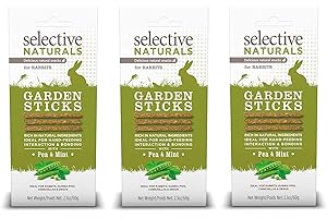 SUPREME Selective Naturals Garden Sticks Pea & Mint For Rabbits 2.1-Ounce - 3 Pack