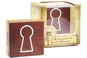 LOGICA GIOCHI Logica Juegos Art. Cofre Cola de la Golondrina - Rompecabezas de Madera - Caja Secreta - Dificultad 3/6 Difícil - Colección Leonardo da Vinci