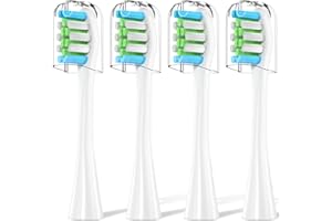 KONREN Końcówki do szczoteczek do zębów wymienne do elektrycznych szczoteczek do zębów Oclean Flow, 4 sztuki, białe