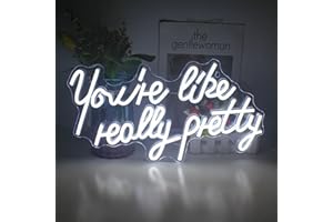 WANXING You're Like Really Pretty Neon Signs for Wall Decor, Led Neon Lights Signs, White Neon Lights with USB Powered for Bedroom, Bar, Wedding, Engagement, Party, Home Decoration