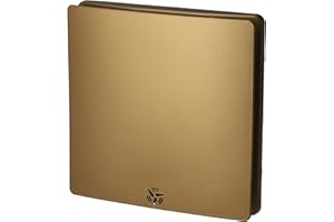 HOROZ ELECTRIC Extractor de Aire Baño 100 mm Dorado 12W FELIX - Ventilador Baño Silencioso con Filtro 43 dB, 100 m³/h para Ventilación en Cocina, Aseo y Hogar - Antihumedad y Antimoho